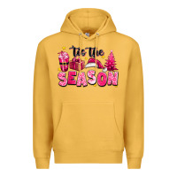 Mustard Pink 'tis the season Christmas Premium Hoodie - texasbilliewilder