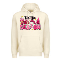 Sandshell Pink 'tis the season Christmas Premium Hoodie - texasbilliewilder