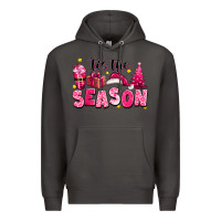 Smoke Pink 'tis the season Christmas Premium Hoodie - texasbilliewilder