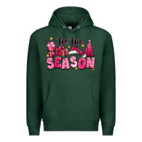 Sports Green Pink 'tis the season Christmas Premium Hoodie - texasbilliewilder