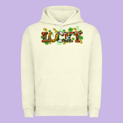 St. Patrick's Western Lucky And Shamrocks Urban Hoodie Designed By Oliviacreatesart