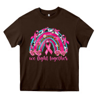 Chocolate Brown We Fight Together Rainbow Heavy Core Tee - texasbilliewilder
