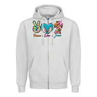 Dove Grey Peace Love Easter Jesus Zipper Hoodie - BundleAndBundleShop
