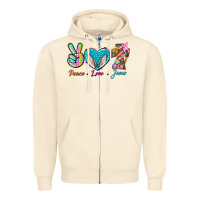 Sandshell Peace Love Easter Jesus Zipper Hoodie - BundleAndBundleShop