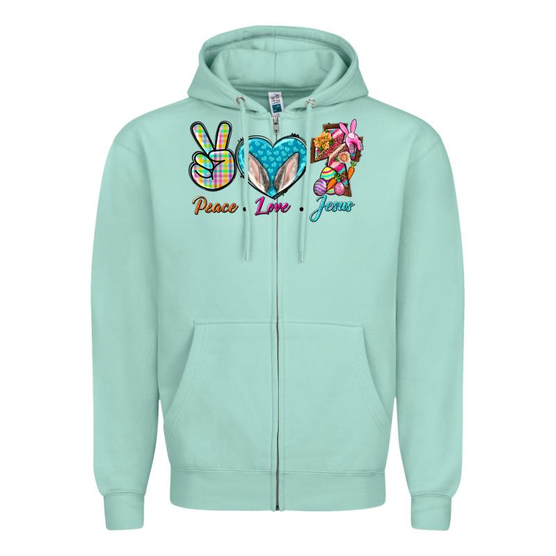 Peace Love Easter Jesus Zipper Hoodie by BundleAndBundleShop | Teevron