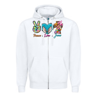 White Peace Love Easter Jesus Zipper Hoodie - BundleAndBundleShop