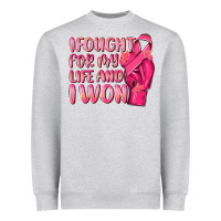 Heather Grey i fought for my life and i won Heavyweight Sweatshirt - NancyCooperArtShop