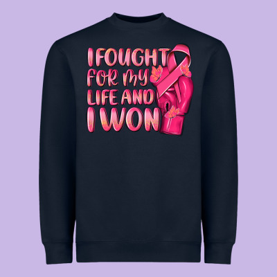 I Fought For My Life And I Won Heavyweight Sweatshirt Designed By Nancycooperartshop
