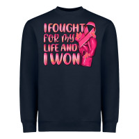 Navy i fought for my life and i won Heavyweight Sweatshirt - NancyCooperArtShop