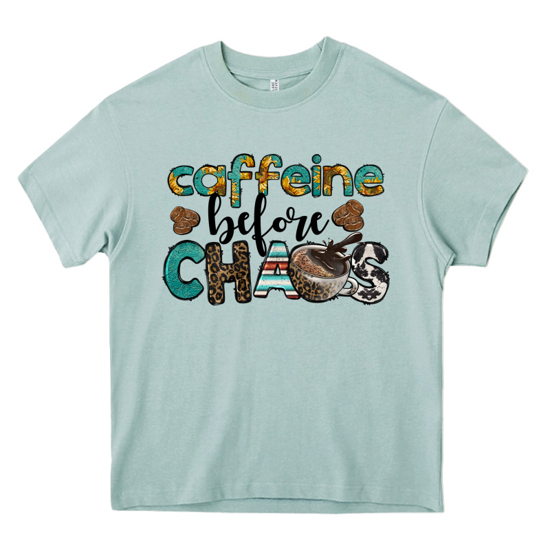 Western Caffeine Before Chaos Heavy Core Tee by BarkalooDesign | Teevron