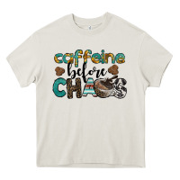 Cream western caffeine before chaos Heavy Core Tee - BarkalooDesign