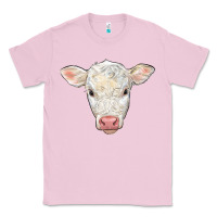 Bubblegum Pink charolais calf face Classic Tee - LillyAllenDesigns