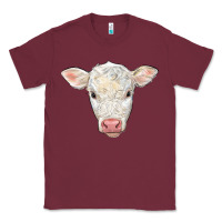 Burgundy charolais calf face Classic Tee - LillyAllenDesigns