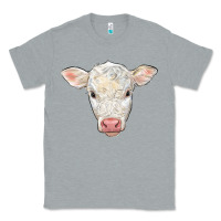 Heather Grey charolais calf face Classic Tee - LillyAllenDesigns