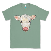 Sage charolais calf face Classic Tee - LillyAllenDesigns