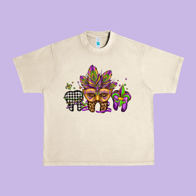 Mardi Gras Teeth Dental Assistant Urban Heavy Tee Designed By Jasminsmagicworld