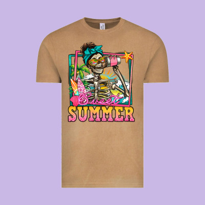 Sweet Summer Skeleton Vintage Tee Designed By Jasminsmagicworld