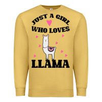 Llama Just A Girl Who Loves Llamas Premium Sweatshirt | Teevron