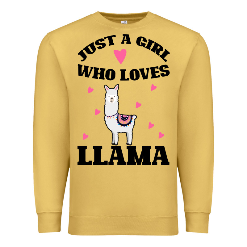 Llama Just A Girl Who Loves Llamas Premium Sweatshirt by Bettercallsaul | Teevron