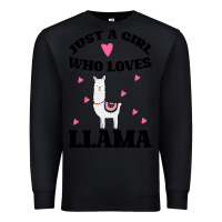 Black Llama Just A Girl Who Loves Llamas Premium Sweatshirt - Bettercallsaul