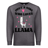 Charcoal Heather Llama Just A Girl Who Loves Llamas Premium Sweatshirt - Bettercallsaul