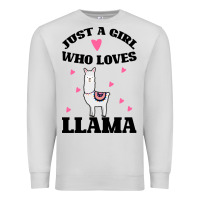 Dove Grey Llama Just A Girl Who Loves Llamas Premium Sweatshirt - Bettercallsaul
