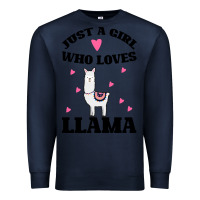 Navy Llama Just A Girl Who Loves Llamas Premium Sweatshirt - Bettercallsaul