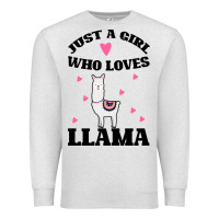 Oatmeal Heather Llama Just A Girl Who Loves Llamas Premium Sweatshirt - Bettercallsaul