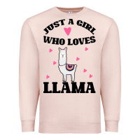 Pale Pink Llama Just A Girl Who Loves Llamas Premium Sweatshirt - Bettercallsaul