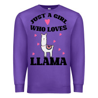 Purple Llama Just A Girl Who Loves Llamas Premium Sweatshirt - Bettercallsaul