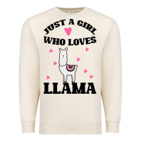 Sandshell Llama Just A Girl Who Loves Llamas Premium Sweatshirt - Bettercallsaul