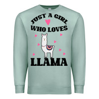 Seafoam Llama Just A Girl Who Loves Llamas Premium Sweatshirt - Bettercallsaul