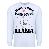 White Llama Just A Girl Who Loves Llamas Premium Sweatshirt - Bettercallsaul