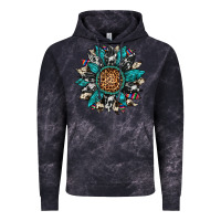 Cloud Black cowhide leopard serape gemstone  sunflower Vintage Hoodie - Artiststas