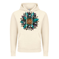 Vintage Artic cowhide leopard serape gemstone  sunflower Vintage Hoodie - Artiststas