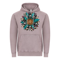 Vintage Zinc cowhide leopard serape gemstone  sunflower Vintage Hoodie - Artiststas