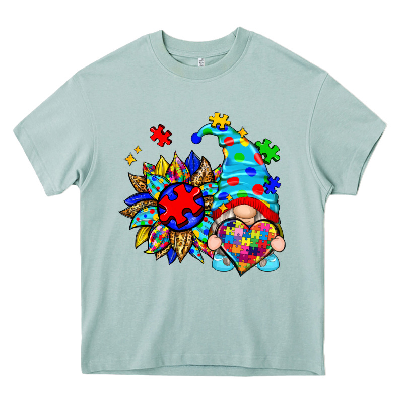 Autism Sunflower Gnome Heavy Core Tee by Zillion Design Studio | Teevron