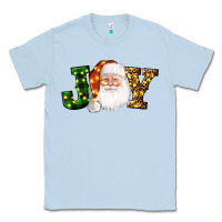 Dusty Blue Christmas santa clause joy Classic Tee - AdoDesignShop