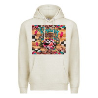 Oatmeal Heather racing girl Premium Hoodie - JahusDesignShop