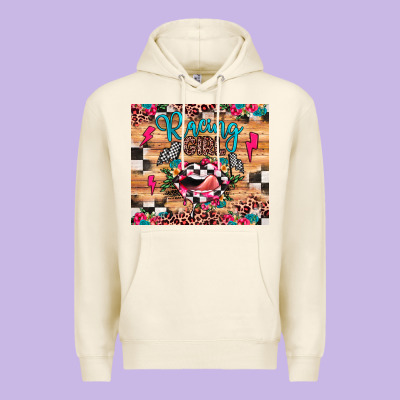 Racing Girl Premium Hoodie Designed By Jahusdesignshop