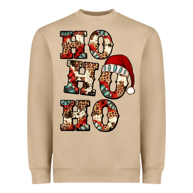 Ho Ho Ho Western Christmas Heavyweight Sweatshirt by Jasminsmagicworld | Teevron