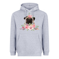 Heather Grey Pug Heavyweight Hoodie - Bettercallsaul