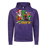 Cloud Purple jolly nurse with Christmas element Vintage Hoodie - AdoDesignShop