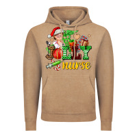 Vintage Coffee jolly nurse with Christmas element Vintage Hoodie - AdoDesignShop