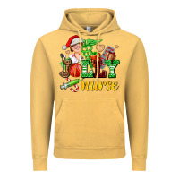 Vintage Mustard jolly nurse with Christmas element Vintage Hoodie - AdoDesignShop