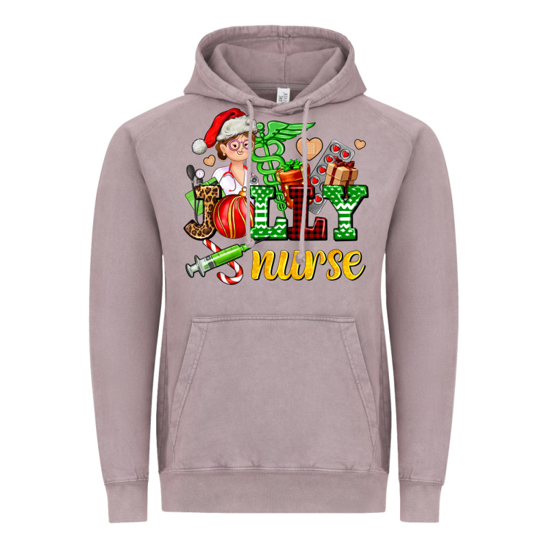 Jolly Nurse With Christmas Element Vintage Hoodie by AdoDesignShop | Teevron