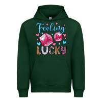 Forest Green feeling lucky valentine's day olivia Urban Hoodie - OliviaCreatesArt