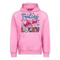 Fuchsia Pink feeling lucky valentine's day olivia Urban Hoodie - OliviaCreatesArt