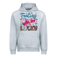 Heather Grey feeling lucky valentine's day olivia Urban Hoodie - OliviaCreatesArt