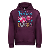 Mauve Wine feeling lucky valentine's day olivia Urban Hoodie - OliviaCreatesArt